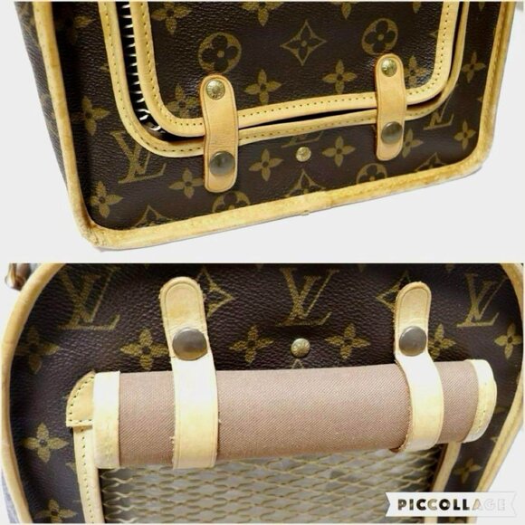 Authentic Louis Vuitton Sac Chien 50 Dog Carrier Monogram Pet Travel Bag - Picture 10 of 15